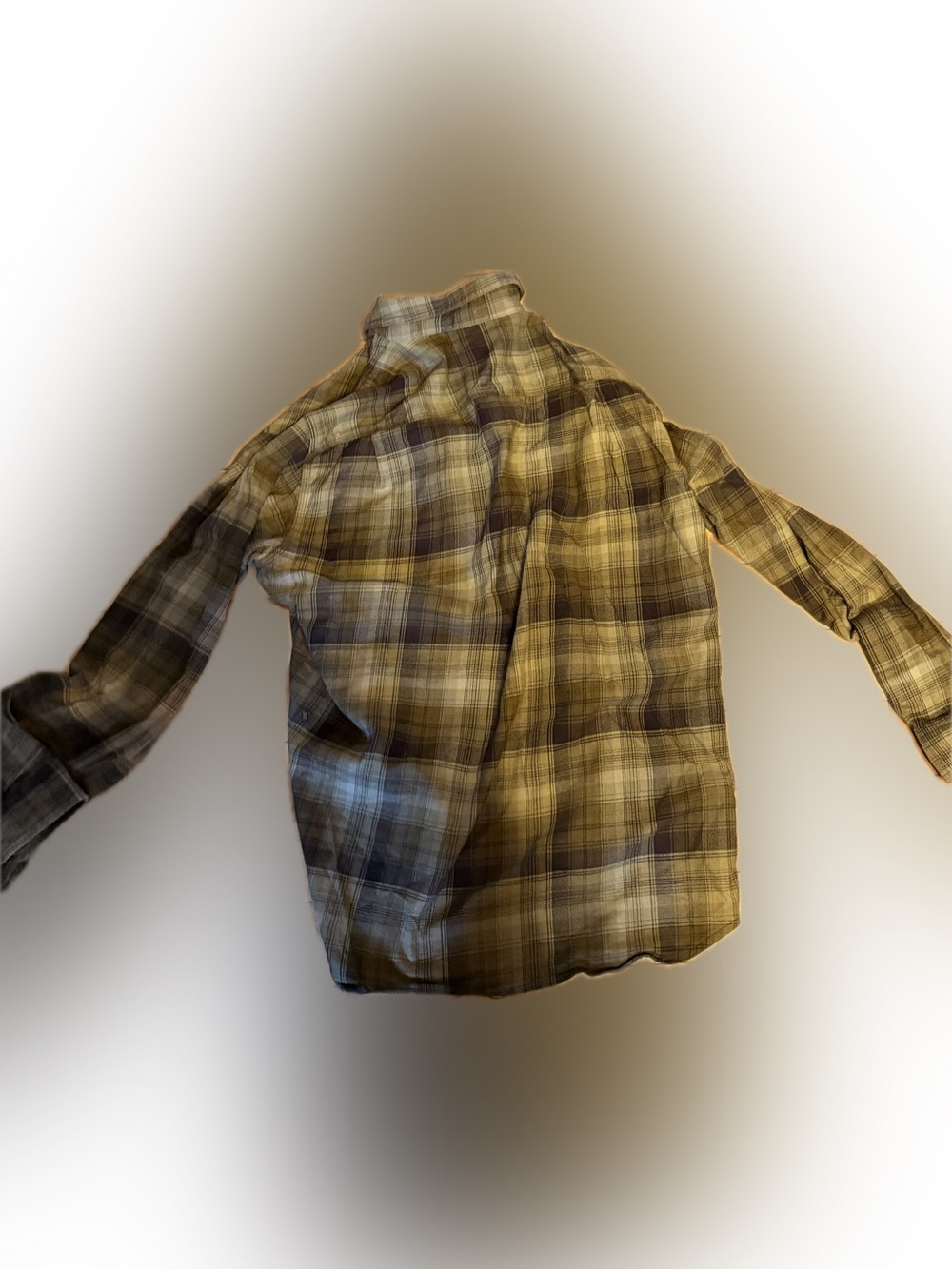 Carhartt Plaid Long-Sleeve Button-Down Shirt in Tan and Brown - Picture 2 of 3